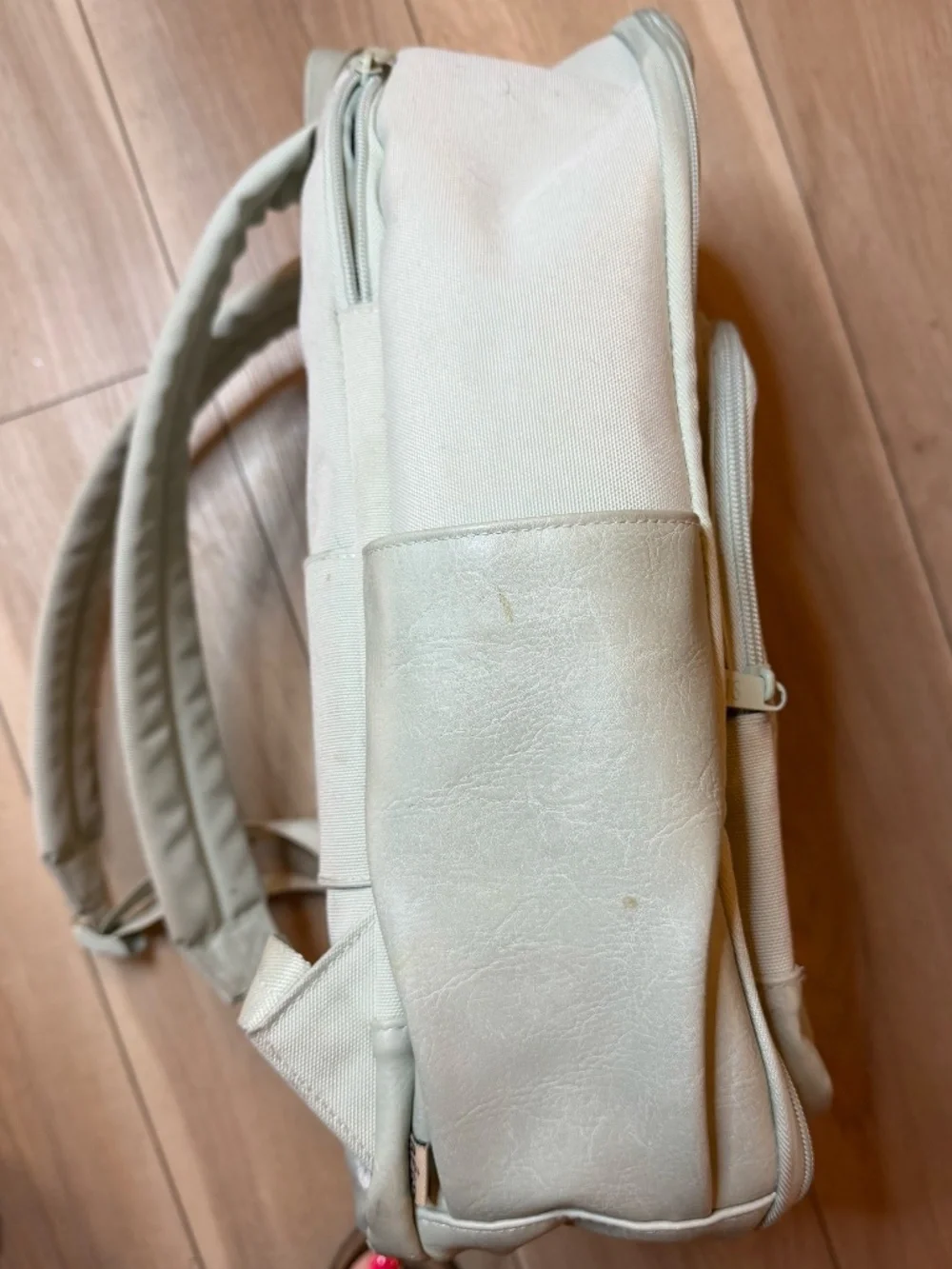BEIS Backpack Pale Green Travel Laptop School Bag Neutral Everyday - Picture 4 of 9